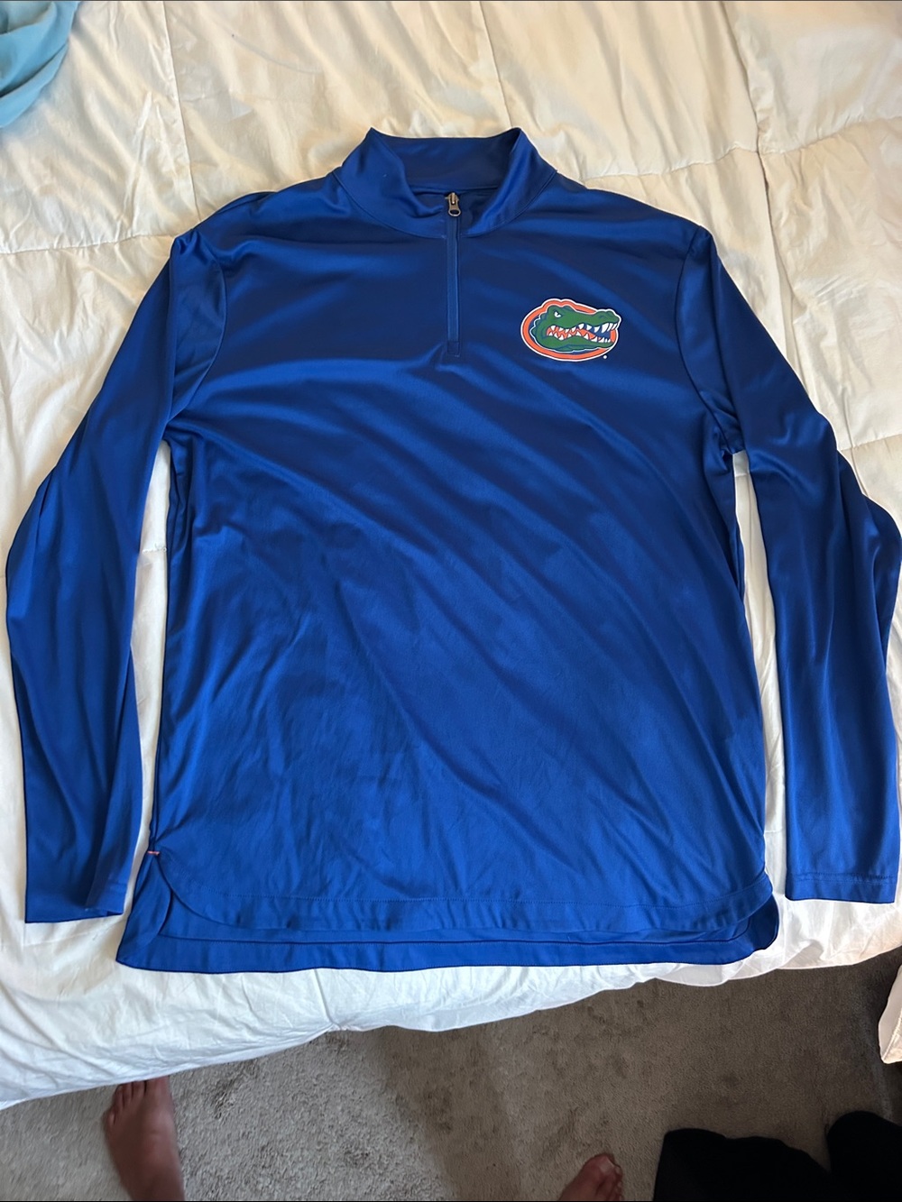 Florida Gators Royal Blue Men's Long-Sleeve Quarter-Zip light weight XL